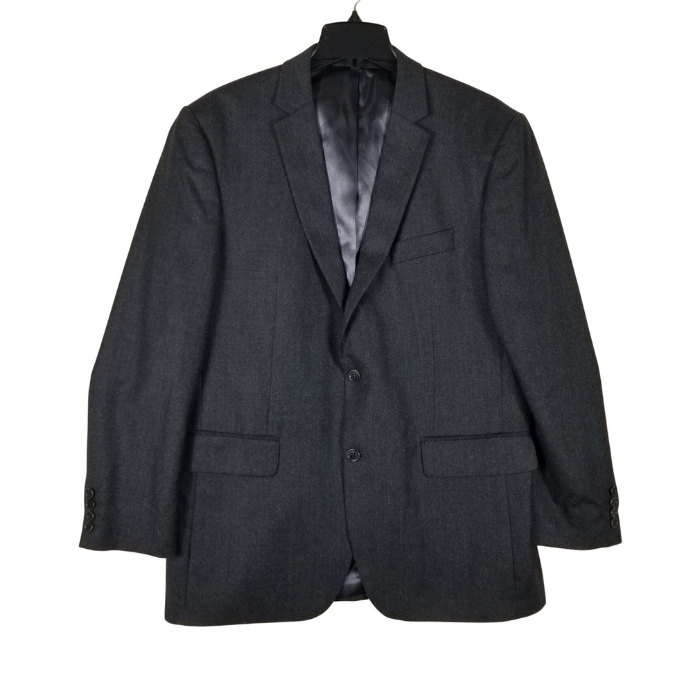 Alexandre London Blazer Men 42R Charcoal Grey Savile Row Pure New Wool Regular